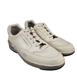 Rockport Walking Cream Color Leather Shoes. Size 14N